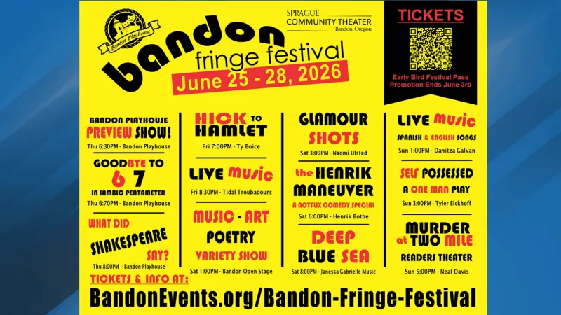 Bandon Fringe Festival returns to Sprague Community Theater June 25-28