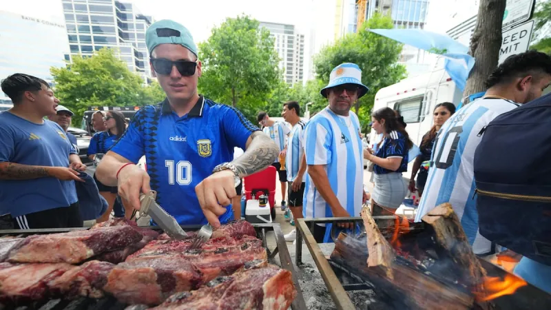 There's a beef about beef at the World Cup, as Argentina fans pour into Texas