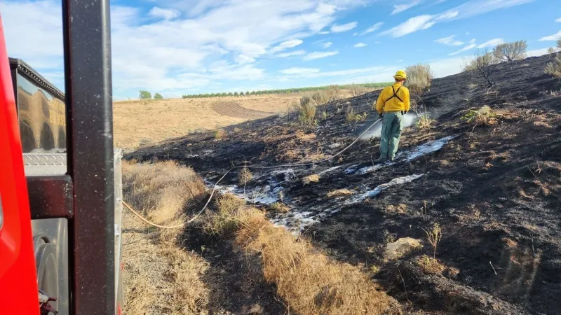 Firefighters stop fast-growing 4,000 acre grass fire near Alderdale in Washington