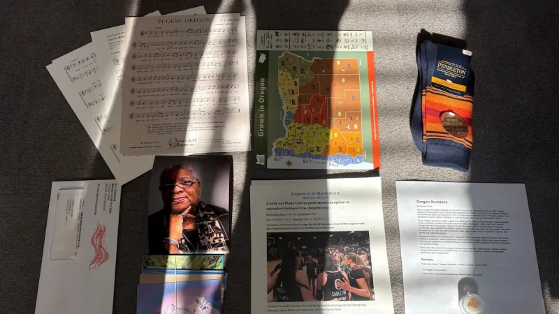 What did Oregon add to time capsules for America's 250th birthday?