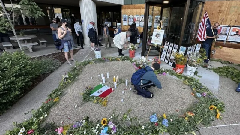 Crowd assembles in downtown Eugene to mourn latest death during ICE operations