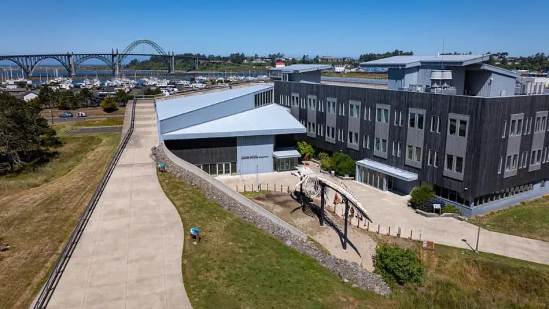 Hatfield Marine Science Center celebrates blue whale skeleton