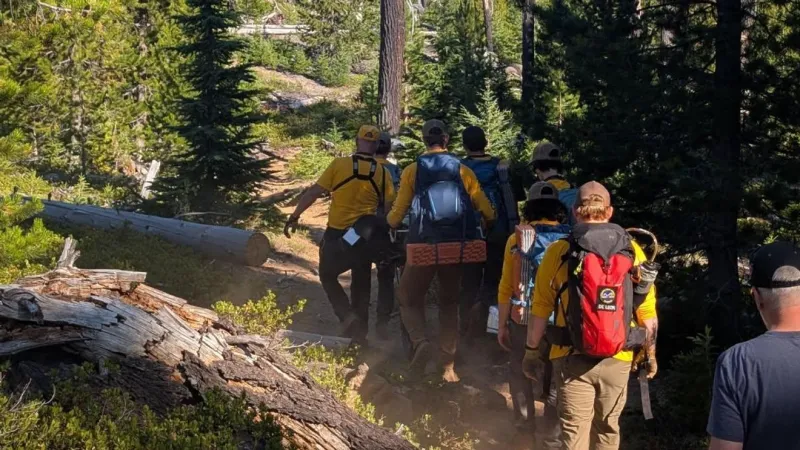 Search and rescue team assists injured hiker near Elk Lake trailhead