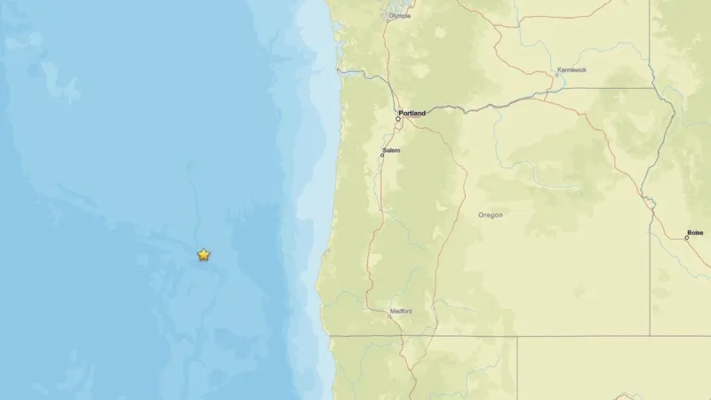 4.6 magnitude quake rumbles off Oregon coast