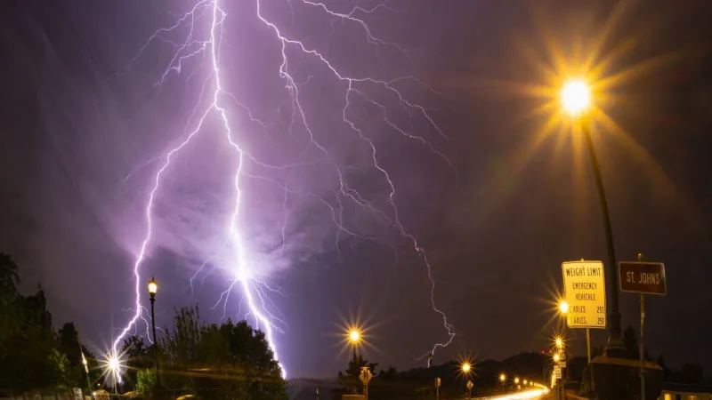 PHOTOS: Lightning cracks across the skies of Oregon & Washington on July 22, 2026