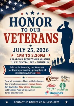 HONOR TO VETERANS EVENT AT CALAPOOOIA REFLECTIONS MUSEUM