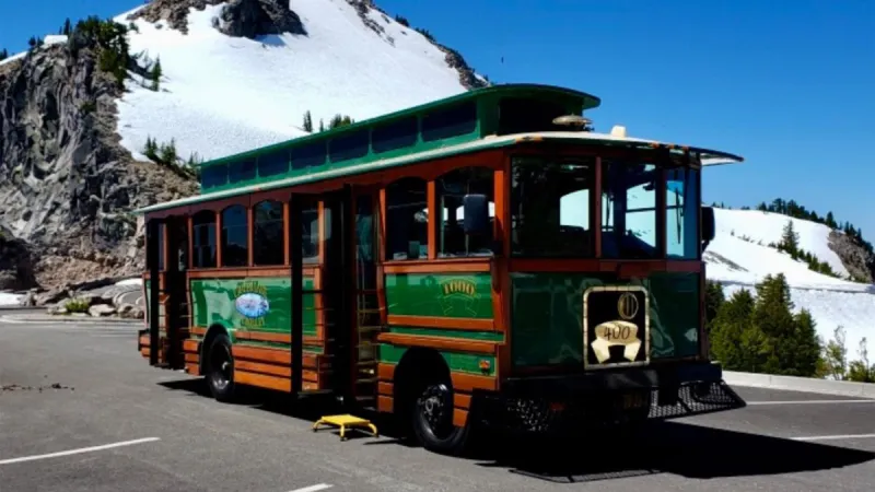 This Charming Trolley Tour Takes You Around America's Deepest Lake