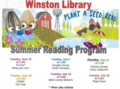 WINSTON LIBRARY SUMMER READING PROGRAM CONCLUDES ON TUESDAY
