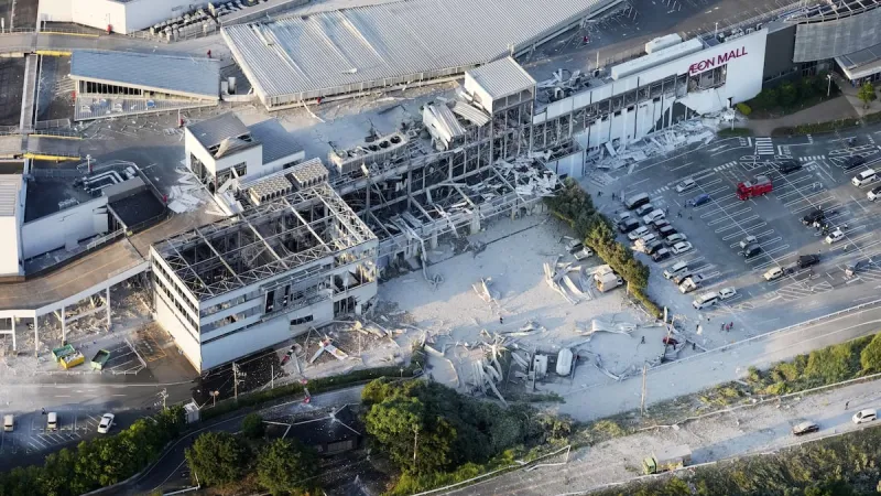 A 7.1 quake hits Japan's Kyushu, trapping people in a collapsed shopping center