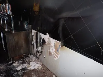 ELECTRICAL FIRE CAUSES SMOKE DAMAGE TO TEN DOWN/SPLITZ BAR AND GRILL