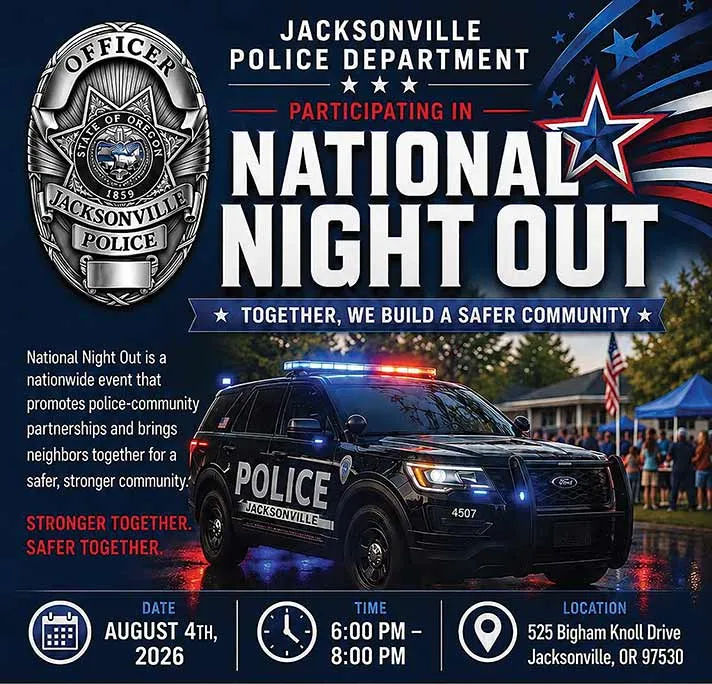 JACKSONVILLE POLICE DEPARTMENT TO PARTICIPATE IN 39TH-ANNUAL NATIONAL NIGHT OUT