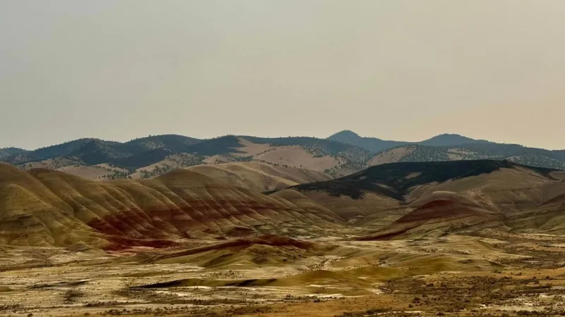 PHOTOS: Wildfire burns near iconic Painted Hills in Central Oregon