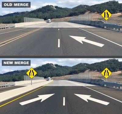 OREGON 42 DRIVERS ASKED TO USE BOTH LANES, TAKE TURNS ON ZIPPER MERGE