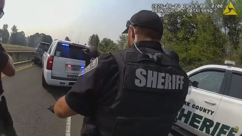 WATCH: Deputies use grappler to stop driver during chase through Battle Ground