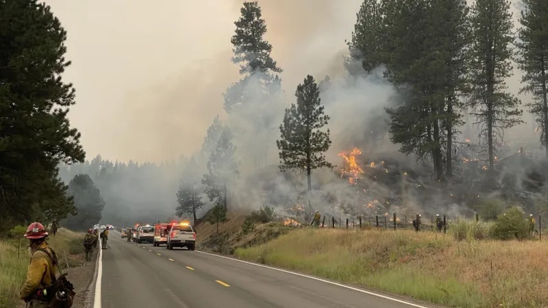 Hot, dry conditions continue as firefighters work to contain wildfires in Oregon, Wash.