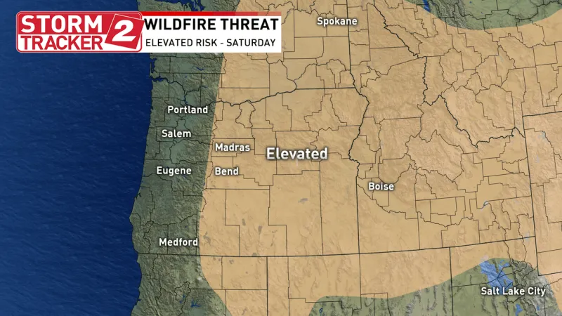 Cooler temperatures headline next week's weather, Red Flag Warnings on Saturday eastside