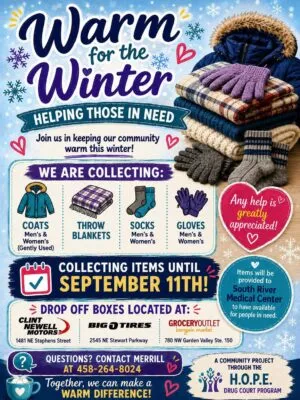 DRUG COURT PARTICIPANT LAUNCHES "WARM FOR THE WINTER" PROJECT