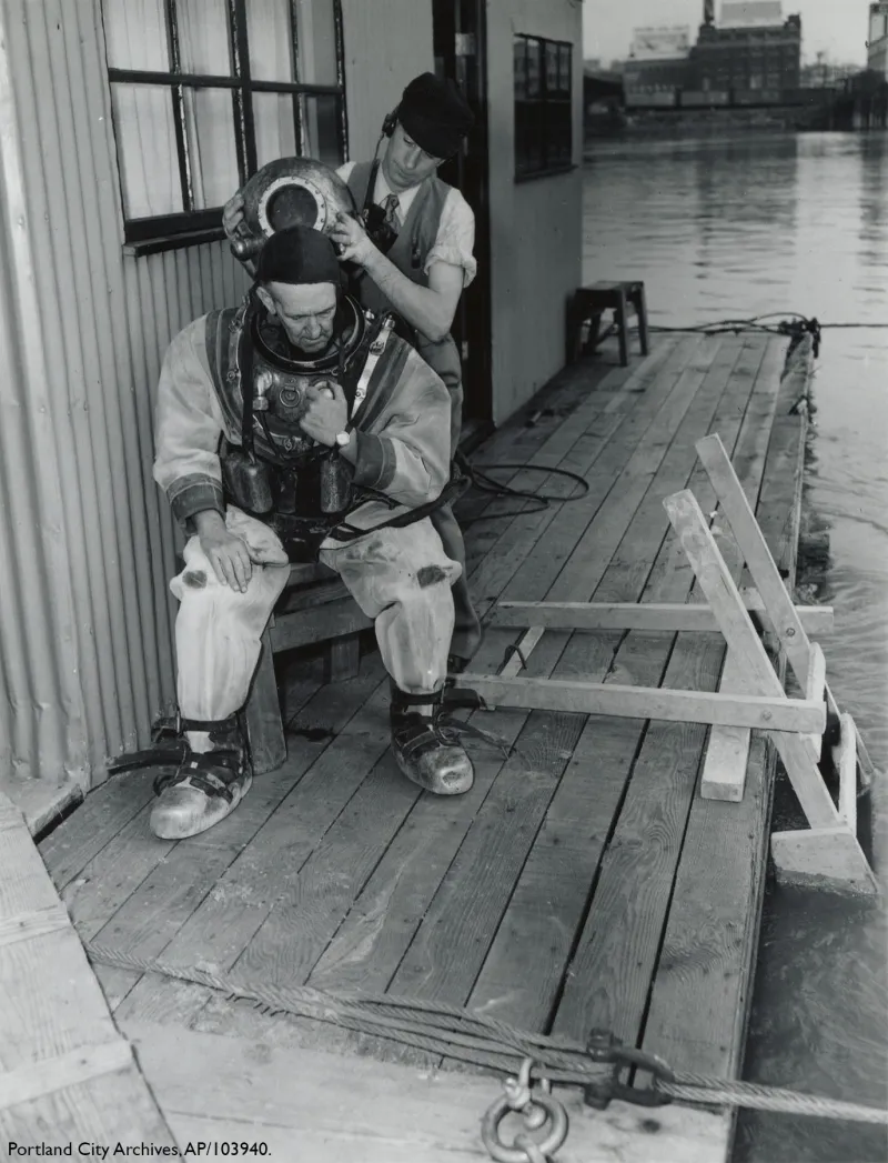 Underwater diver, 1953