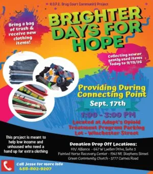 BRIGHTER DAYS FOR HOPE CLOTHING DRIVE UNDERWAY