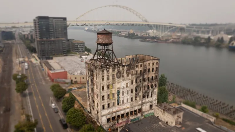 Demolition day nears as Centennial Mills fire takes toll on Portland's Pearl District