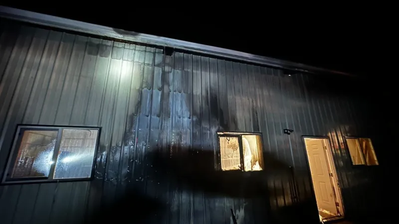 Pole barn shop fire contained quickly; owner treated for minor hand burn