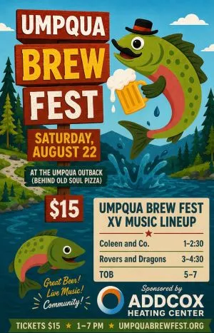 15TH ANNUAL UMPQUA BREWFEST HAPPENING SATURDAY, AUGUST 22ND