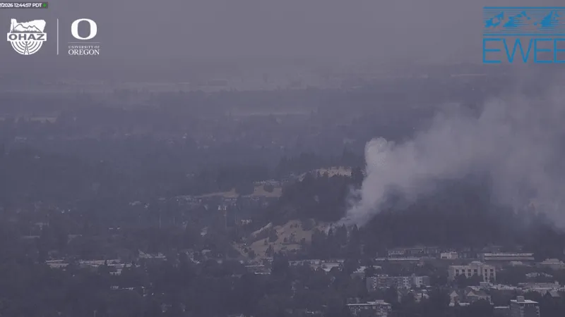 Grass fire sparks on Skinner Butte; evacuations urged