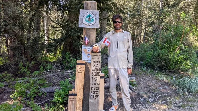With fire blocking Pacific Crest Trail, a Beaverton hiker and friends build a monument to celebrate abrupt end to journey