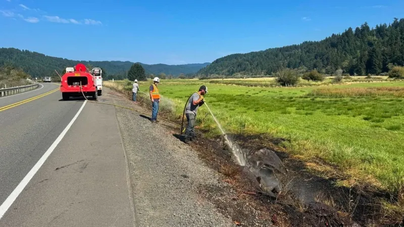 Wildfire causing delays on OR-38 near Reedsport
