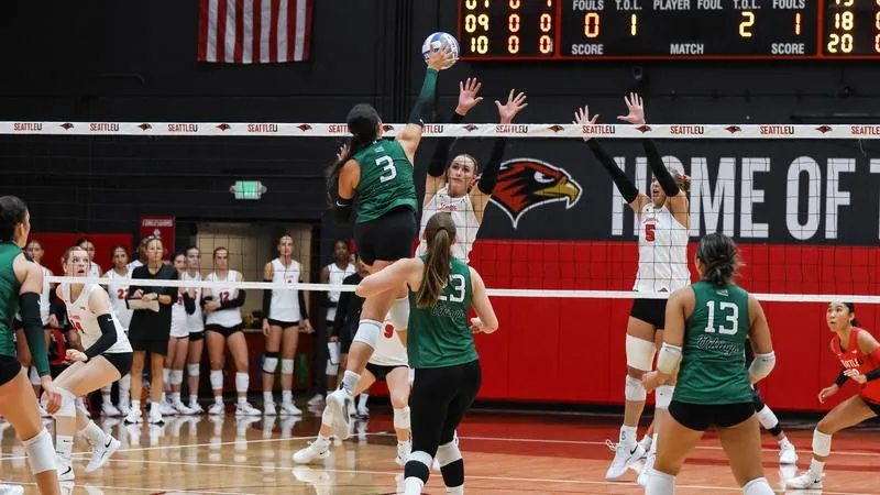 Serving, Defense Shine for Vikings in 3-1 Exhibition Victory over Seattle U