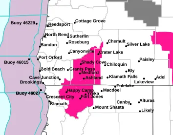 RED FLAG WARNING FOR MOUNTAIN AREAS IN SOUTHERN OREGON