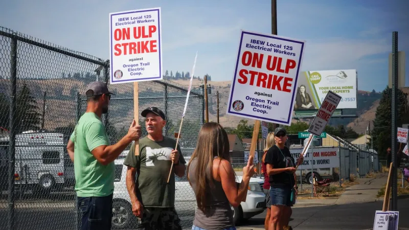 Electric company workers in Eastern Oregon strike over alleged unfair labor practices: 'They had plenty of forewarning'