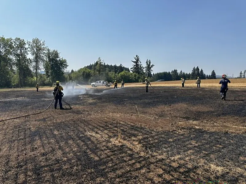 Residents stop Lacomb grass fire