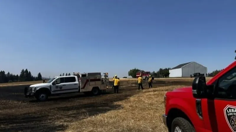 Lebanon Fire District extinguish half-acre natural cover fire in Lacomb