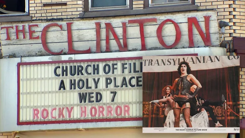 Clinton Street Theater, showing 'Rocky Horror' weekly since 1978, to honor Tim Curry