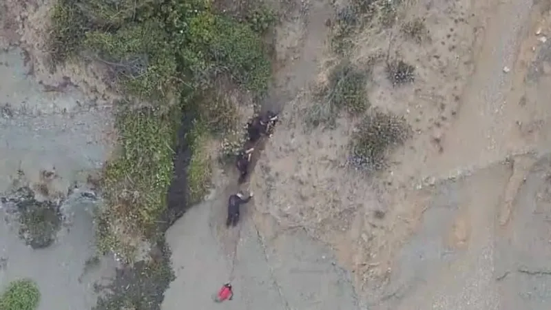 North Lincoln Fire and Rescue navigate unstable cliff terrain to recover missing person