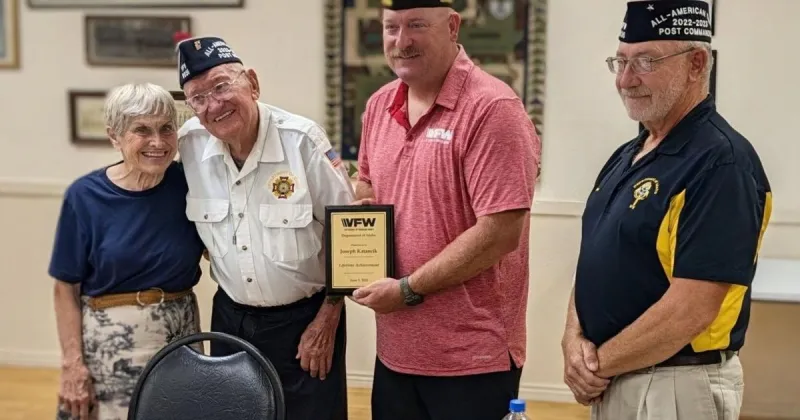 New Plymouth veteran receives VFW lifetime achievement award