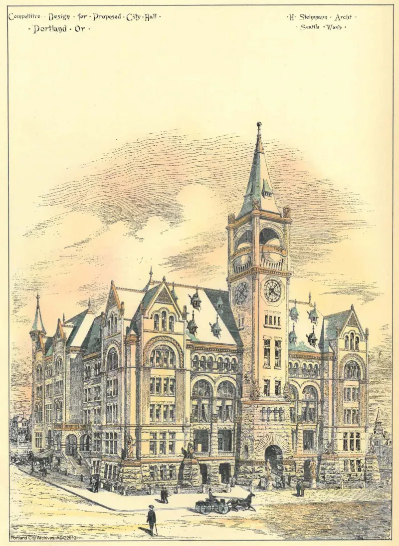 Proposed City Hall Design, 1891