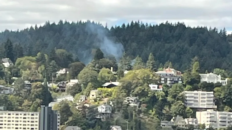 Brush fire closes Highway 26 westbound at Vista Ridge Tunnel