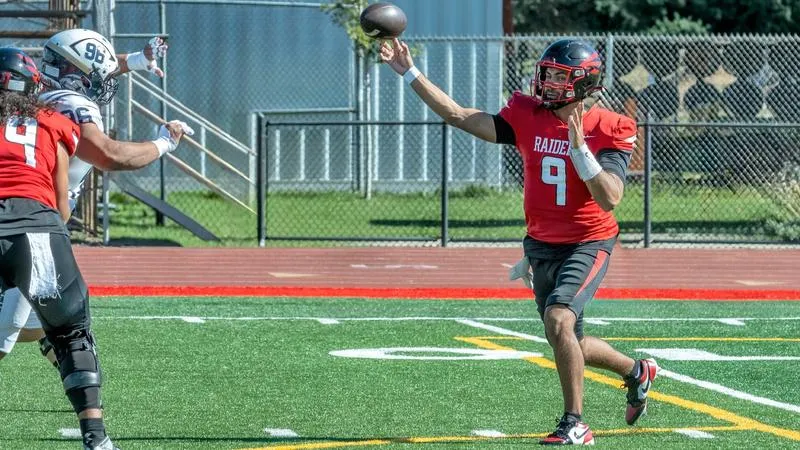 Raiders hold off Red Hawks, 38-35
