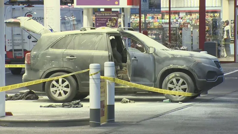Police, firefighters respond after man sets himself on fire at Vancouver Shell station