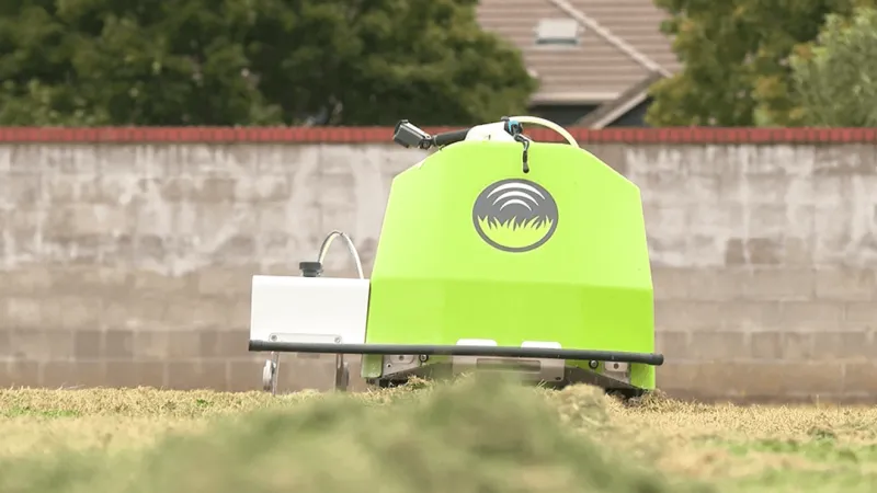 Marist Catholic uses GPS-guided robots to paint athletic fields for fall sports