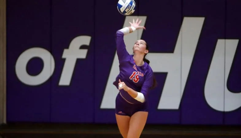Volleyball rallies back, claims season opener in five sets