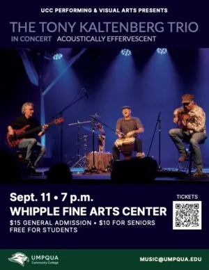 UCC PRESENTS TONY KALTENBERG TRIO IN CONCERT SEPTEMBER 11TH
