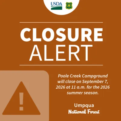 POOLE CREEK CAMPGROUND CLOSING SEPTEMBER 7TH FOR CONSTRUCTION WORK