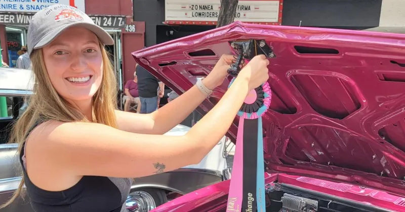 Local woman wins award for car she built with her grandpa