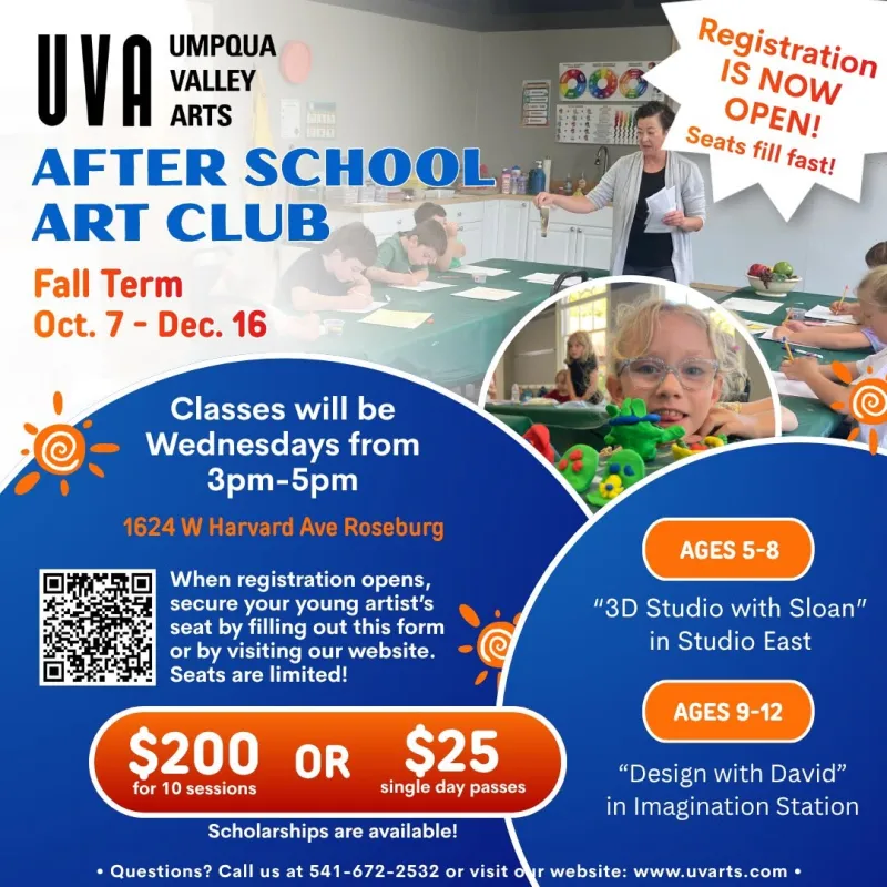 UMPQUA VALLEY ARTS WITH AFTER SCHOOL ART CLUB