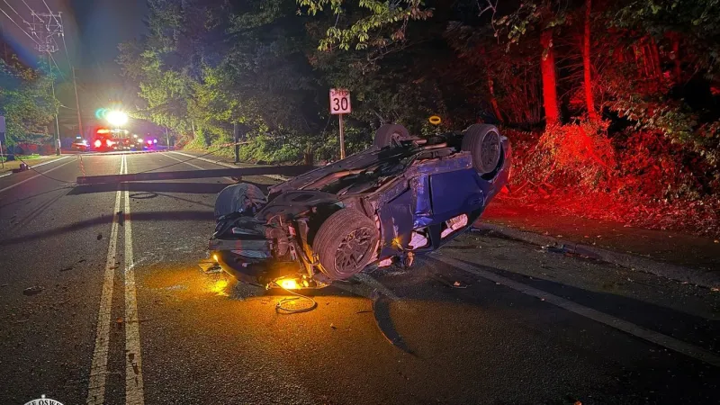 DUII arrest follows rollover crash that downed power lines in Lake Oswego