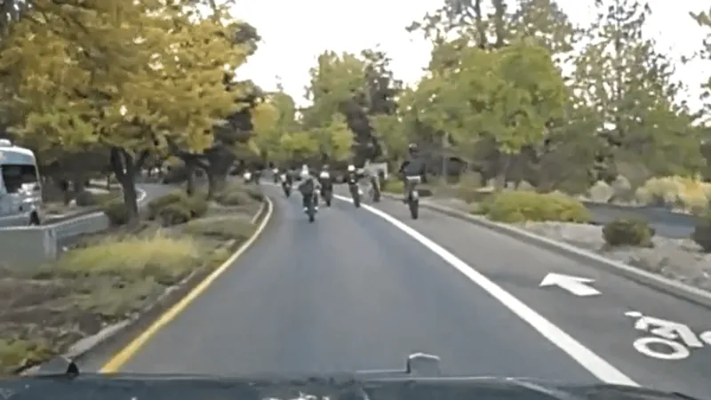 Bend police respond to over thirty teens blocking traffic, driving recklessly on e-bikes