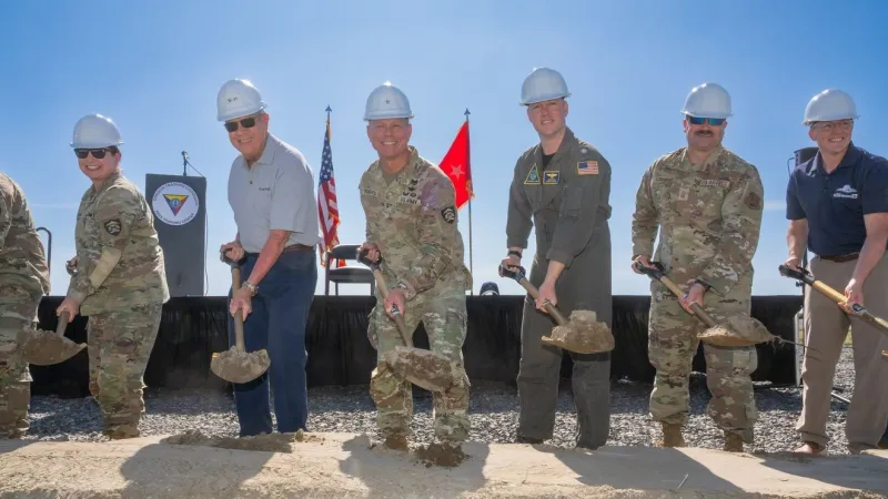 Oregon National Guard, U.S. Navy break ground Sept. 9 on gun range in Boardman